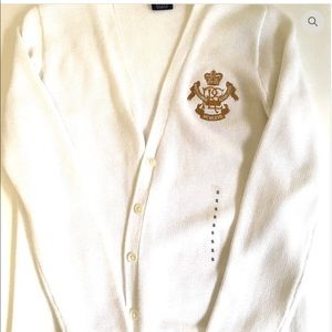 Ralph Lauren cardigan with RL crest
